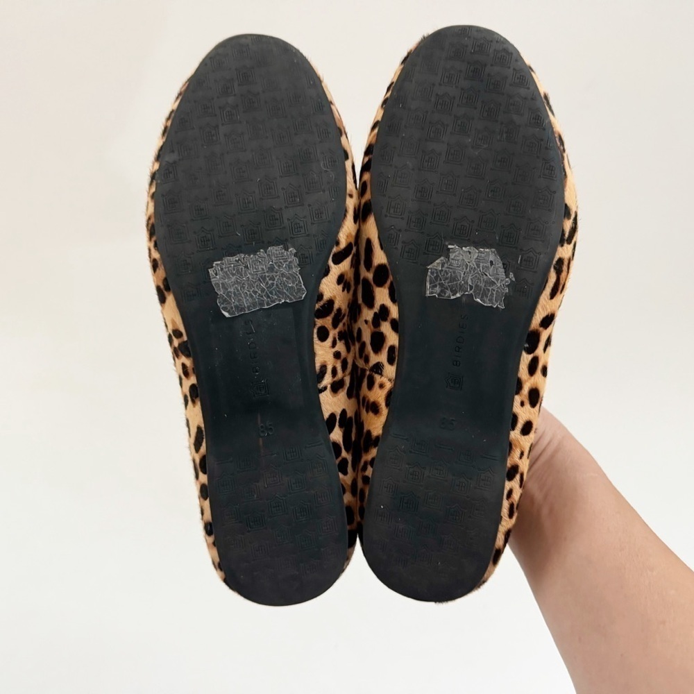 Birdie's Starling Flat Smoking Loafer Shoe Leopard Calf Hair Classic Mobwife 8.5 - Picture 10 of 15
